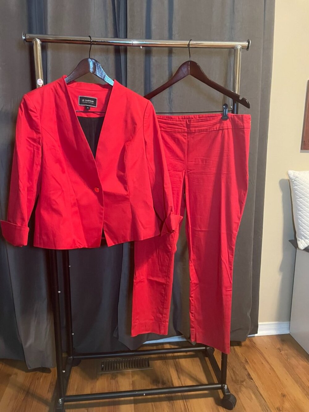 Blazer Pant Set, Red, L US 12